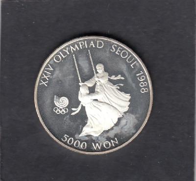 Beschrijving: 5000 Won S-OLYMPIC 88  GIRLS